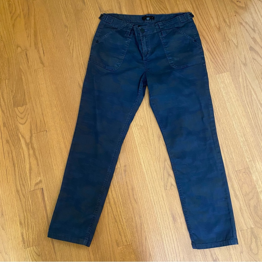 Sanctuary Straight Relaxed Peace Pants 31 Navy Camo